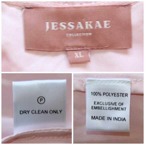 JessaKae Harper Pink Ruffled Midi Dress XL Tulle tiered Ballerina Cocktail Party - Picture 7 of 7